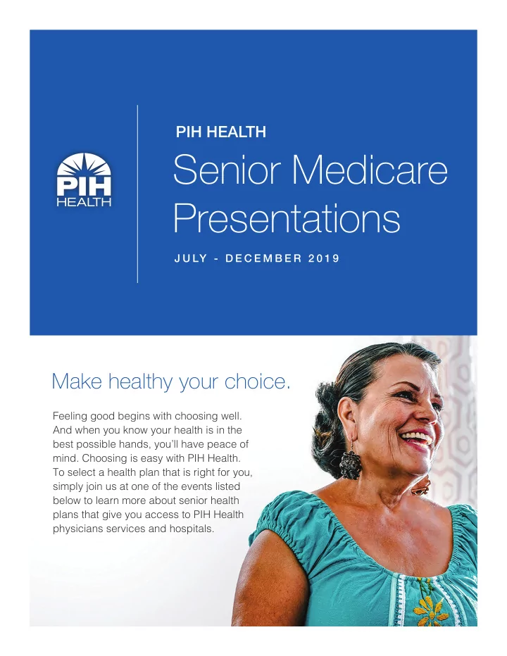 senior medicare presentations