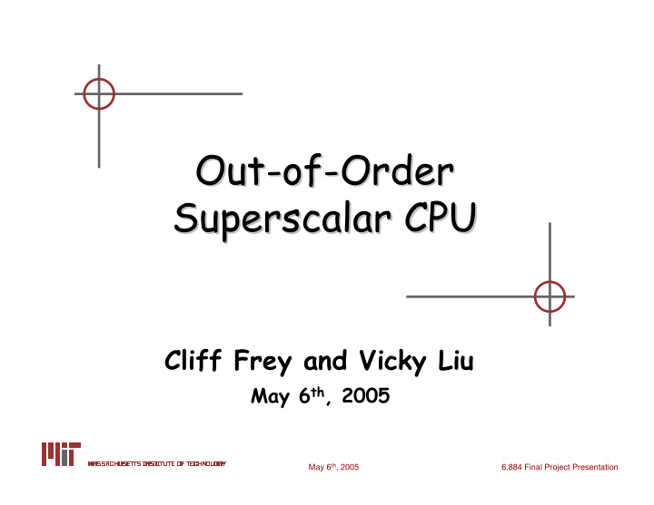 out of of order order out superscalar cpu superscalar cpu