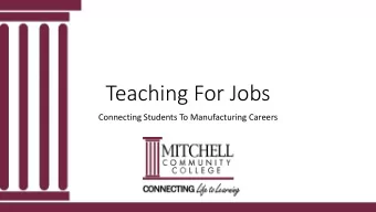 Teaching For Jobs  Connecting Students To Manufacturing Careers  The Jobs Disconnect  Many