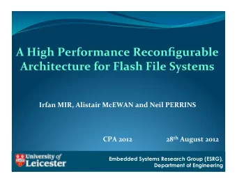 A  High  Performance  Reconfigurable    Architecture  for  Flash  File