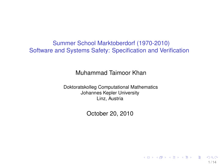 summer school marktoberdorf 1970 2010 software and