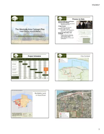 The We  The Westside Ar  Area ea Con  Concep ept Plan  Plan 2 On  line open houses  December