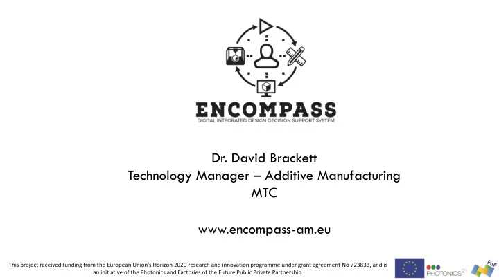 technology manager additive manufacturing