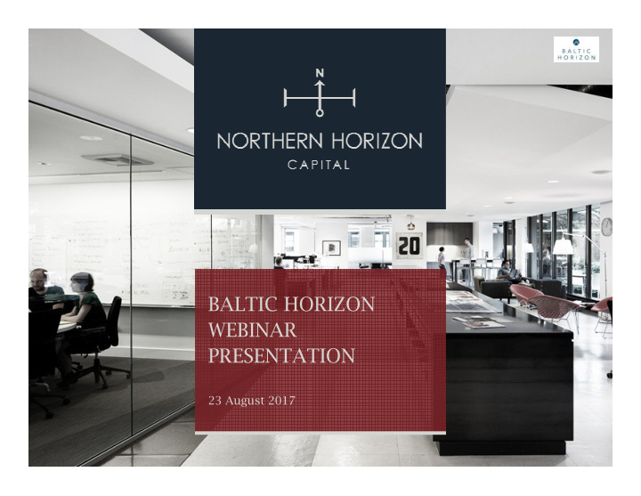 baltic horizon webinar presentation