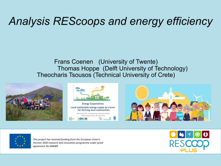 analysis rescoops and energy efficiency