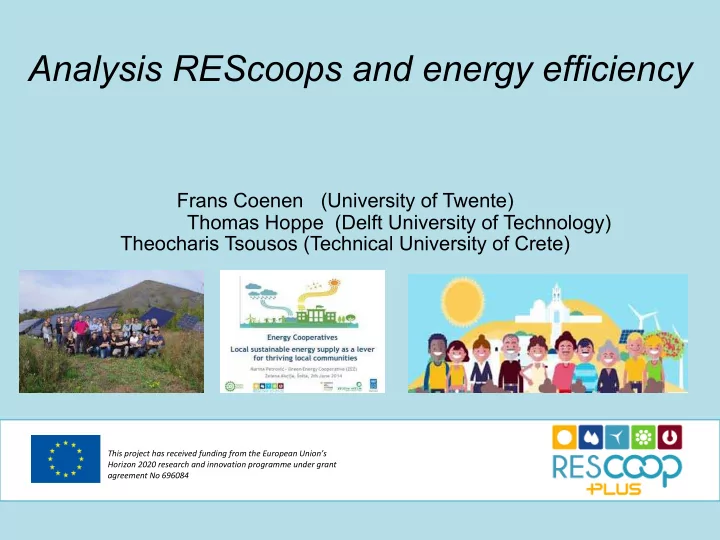 analysis rescoops and energy efficiency