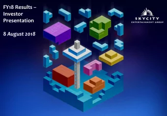 SKYCITY  SKYCITY  Investor  Entertainment  Entertainment  Presentation  Group Limited  Group