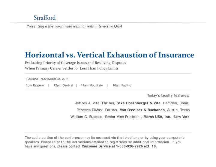 horizontal vs vertical exhaustion of insurance