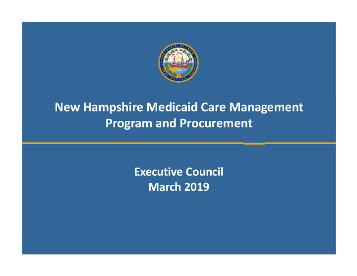 new hampshire medicaid care management program and
