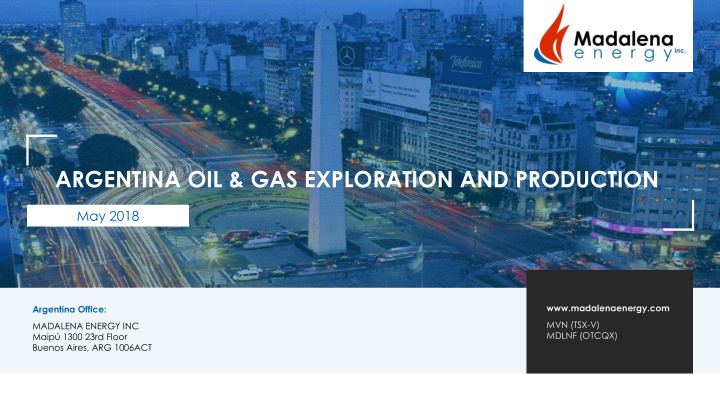 argentina oil gas exploration and production