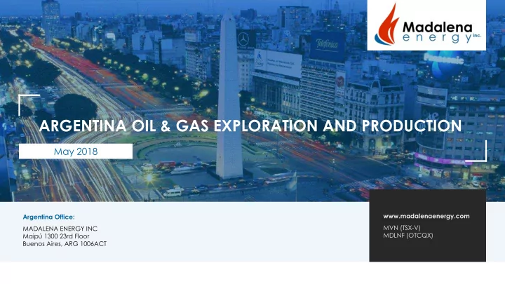 argentina oil gas exploration and production