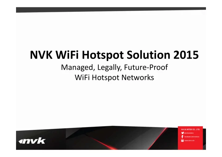 nvk wifi hotspot solution 2015