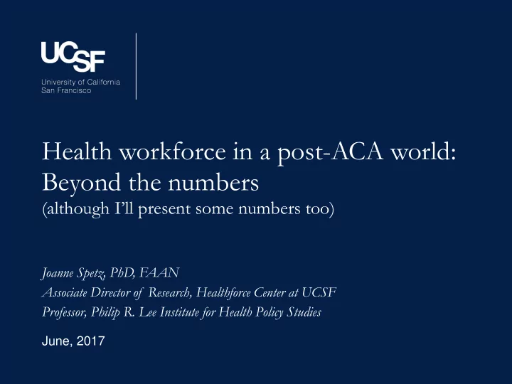 beyond the numbers
