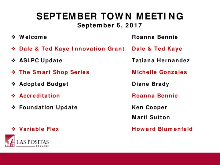 september tow n meeti ng