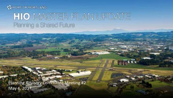 Planning Advisory Committee Meeting #2  May 4, 2017  1  HILLSBORO AIRPORT MASTER PLAN UPDATE
