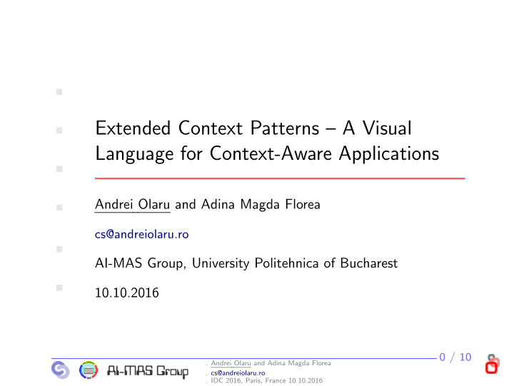 extended context patterns a visual