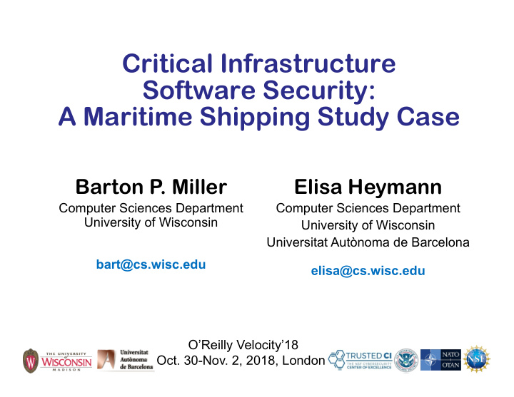critical infrastructure software security a maritime
