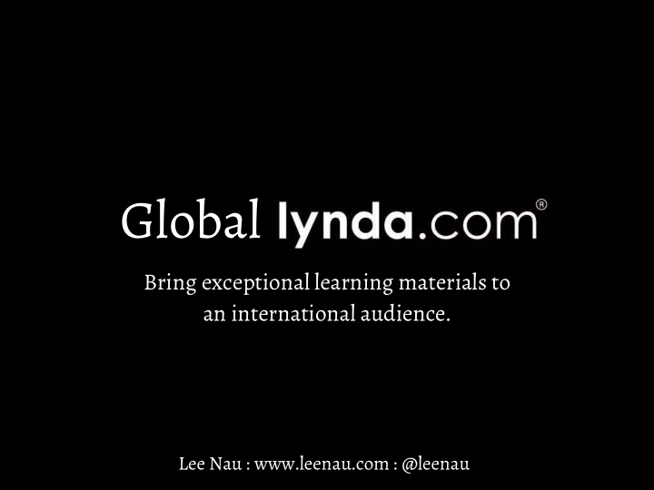 global lynda com