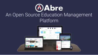 An Open Source Education Management  Platform  Presenters  Zach Vander Veen  David Downs