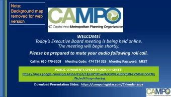 Please be prepared to mute your audio following roll call.  Call In: 650-479-3208     Meeting Code: