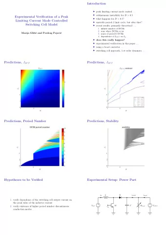 Introduction  peak limiting current mode control . . .  subharmonic instability for D &gt; 0
