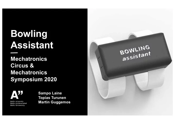 bowling assistant