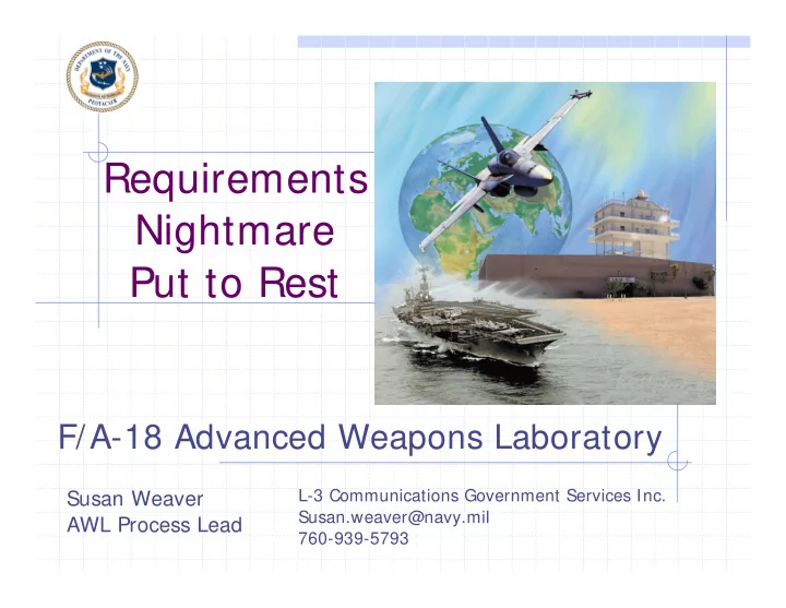 requirements nightmare put to rest