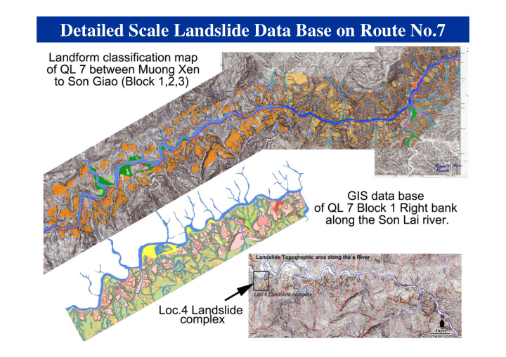 detailed scale landslide data base on route no 7 main