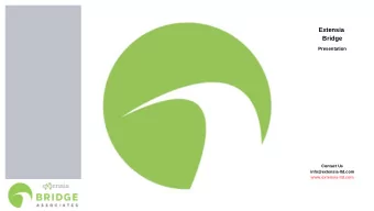 Conecting  Extensia  Decision  Bridge  Makers  Linking  Presentation  Solutions to  Needs