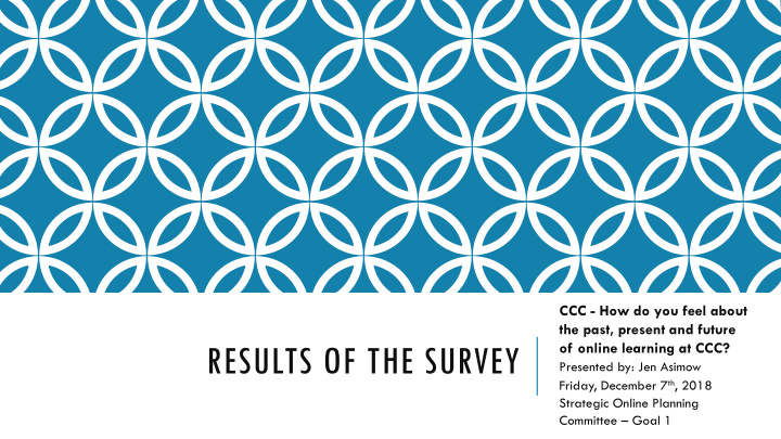 results of the survey