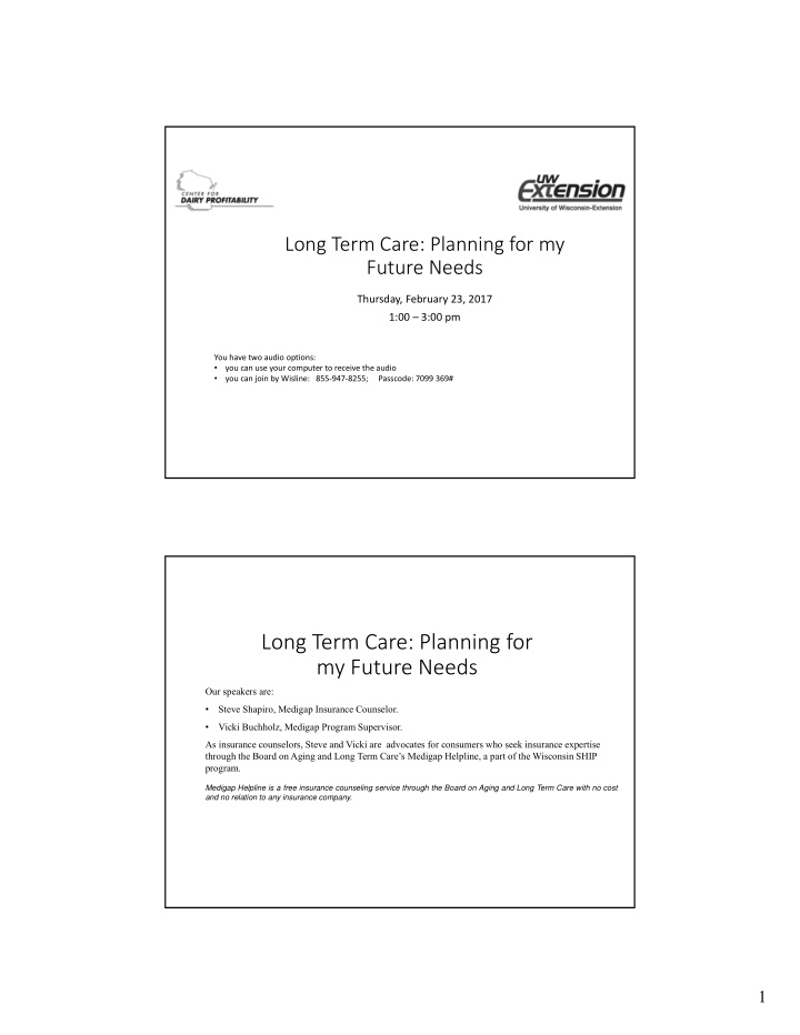 long term care planning for my future needs