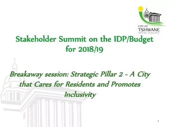 Br  Brea  eakaway  kaway se  sess  ssion:  ion: St  Strategi  rategic  c Pil  illar  lar 2  2 - A