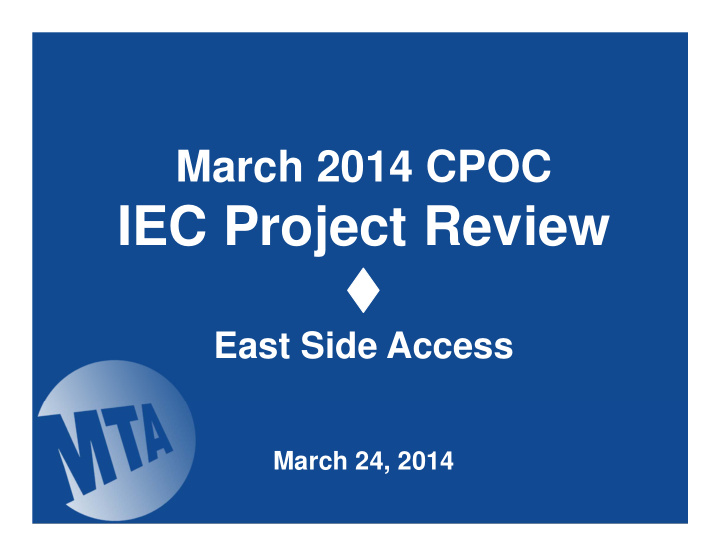 iec project review