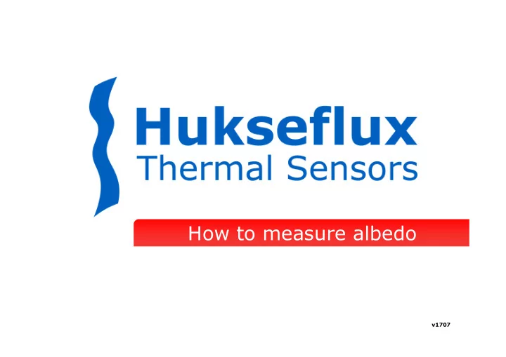 how to measure albedo