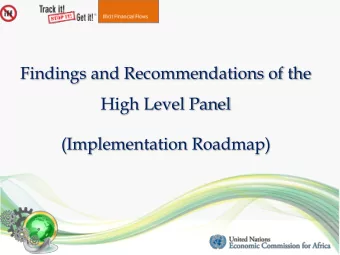 (Implementation Roadmap)  Context  Establishment of Panel  Submission of Report  AU