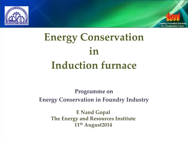 energy conservation