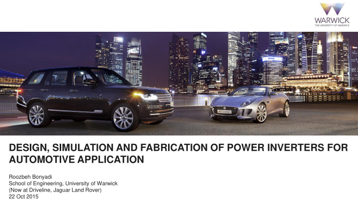 automotive application