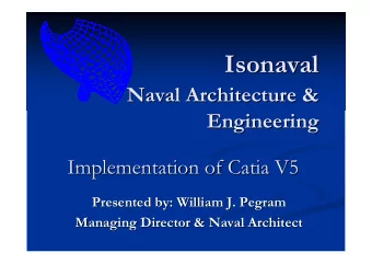 Isonaval  Isonaval  Naval Architecture  Architecture &amp;  &amp;  Naval  Engineering  Engineering