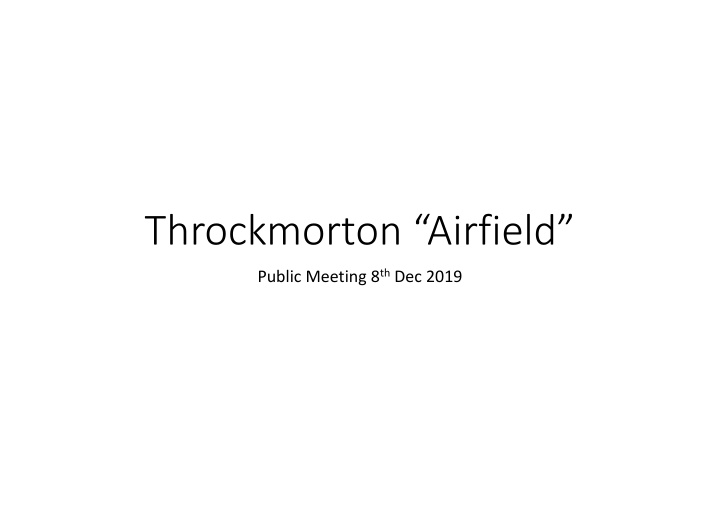 throckmorton airfield
