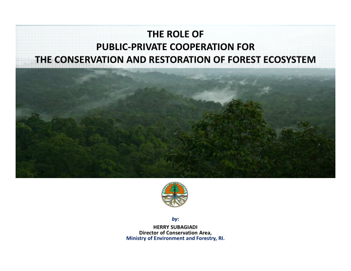the role of public private cooperation for the