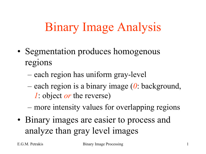 binary image analysis