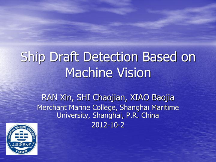 ship draft detection based on