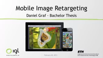 Mobile Image Retargeting  Daniel Graf  Bachelor Thesis  February 28, 2013  1  Image Retargeting
