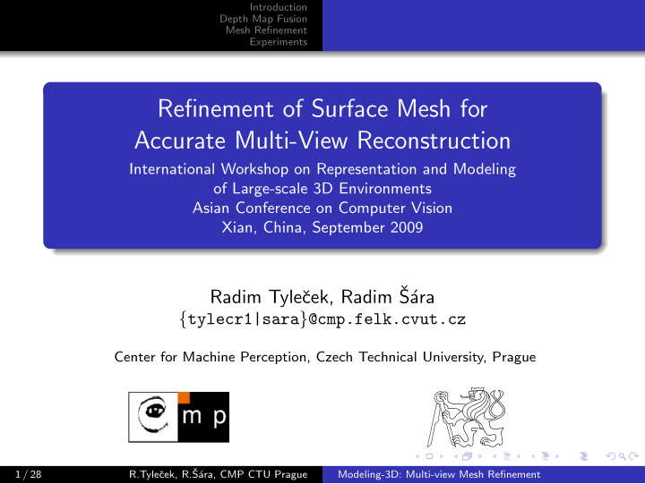 refinement of surface mesh for accurate multi view