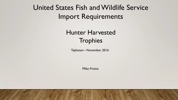 united states fish and wildlife service