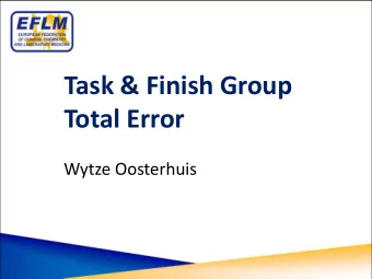 Task &amp; Finish Group  Total Error  Wytze Oosterhuis  Task &amp; Finish Group Total Error  Terms