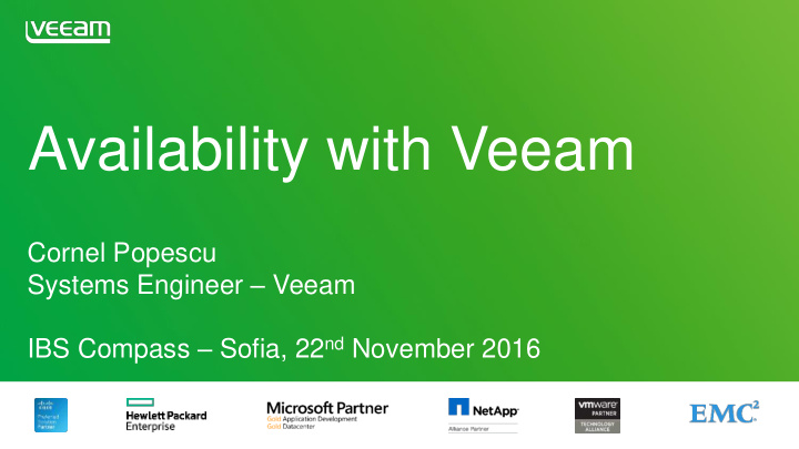 availability with veeam