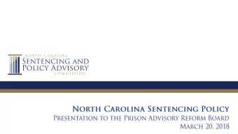 NC Sentencing and Policy Advisory Commission  About  Duties  Membership  Legislative and other