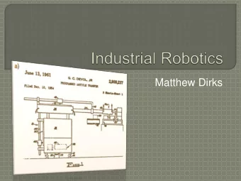 Matthew Dirks  Klas Nilsson  Martin Hgele  J. Norberto Pires Of book chapter Industrial