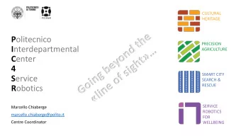 P olitecnico  PRECISION I nterdepartmental  AGRICULTURE C enter  4  SMART CITY S ervice  SEARCH